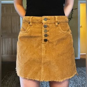 Corduroy mini skirt